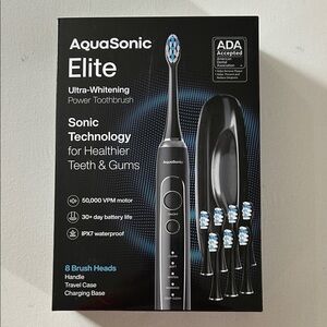 AquaSonic Elite Ultra-Whitening Power Toothbrush - Black Packaging